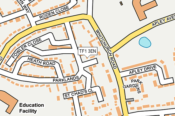 TF1 3EN map - OS OpenMap – Local (Ordnance Survey)