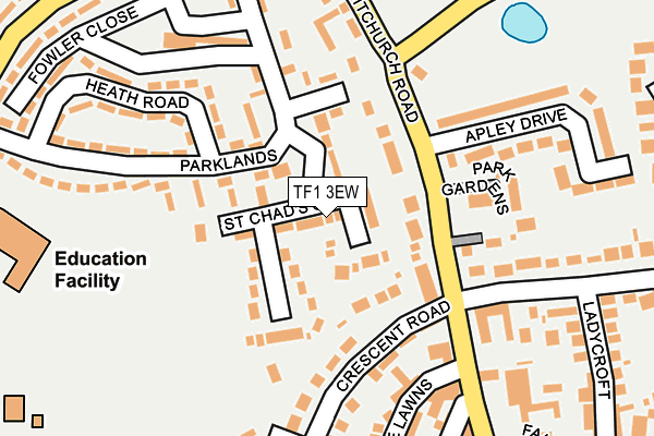 TF1 3EW map - OS OpenMap – Local (Ordnance Survey)