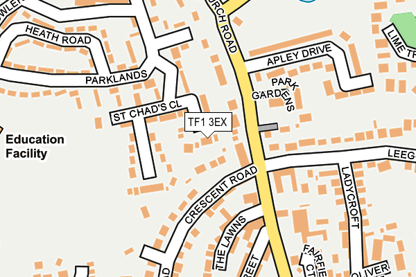 TF1 3EX map - OS OpenMap – Local (Ordnance Survey)