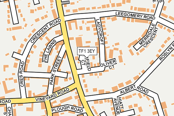 TF1 3EY map - OS OpenMap – Local (Ordnance Survey)