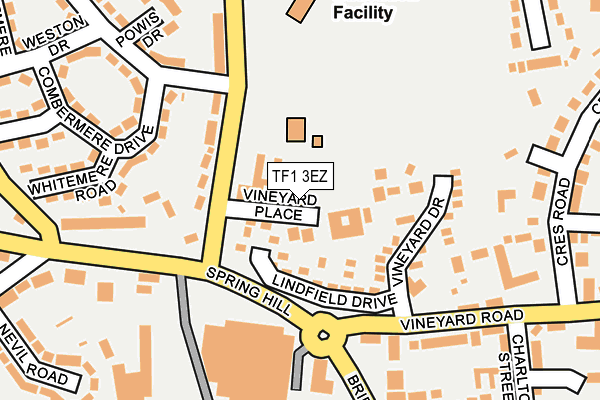 TF1 3EZ map - OS OpenMap – Local (Ordnance Survey)