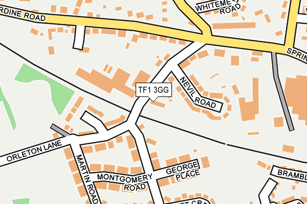 TF1 3GG map - OS OpenMap – Local (Ordnance Survey)