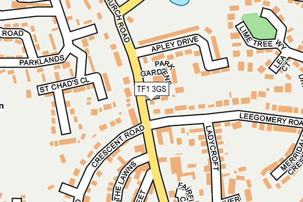 TF1 3GS map - OS OpenMap – Local (Ordnance Survey)