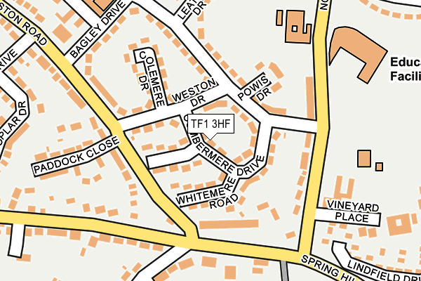 TF1 3HF map - OS OpenMap – Local (Ordnance Survey)