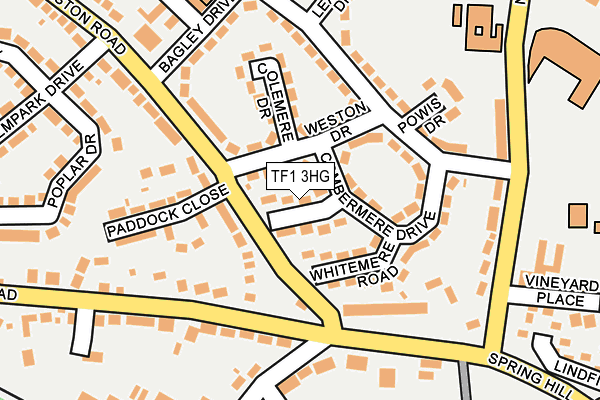 TF1 3HG map - OS OpenMap – Local (Ordnance Survey)