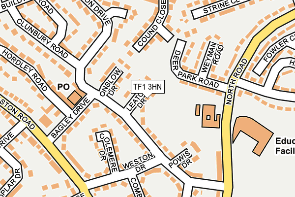 TF1 3HN map - OS OpenMap – Local (Ordnance Survey)