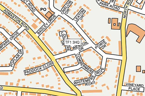 TF1 3HQ map - OS OpenMap – Local (Ordnance Survey)