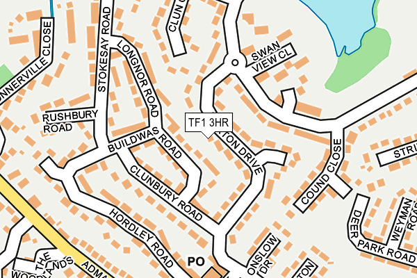 TF1 3HR map - OS OpenMap – Local (Ordnance Survey)