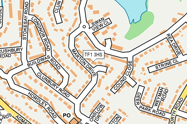 TF1 3HS map - OS OpenMap – Local (Ordnance Survey)