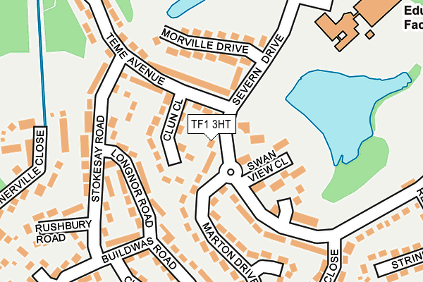 TF1 3HT map - OS OpenMap – Local (Ordnance Survey)