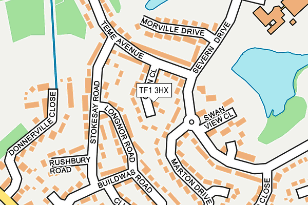 TF1 3HX map - OS OpenMap – Local (Ordnance Survey)