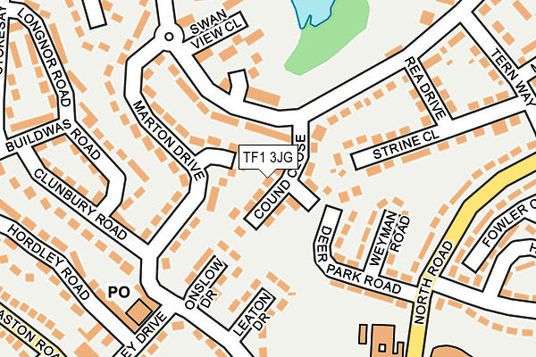 TF1 3JG map - OS OpenMap – Local (Ordnance Survey)