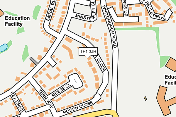 TF1 3JH map - OS OpenMap – Local (Ordnance Survey)