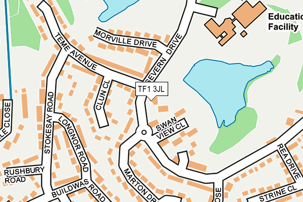TF1 3JL map - OS OpenMap – Local (Ordnance Survey)