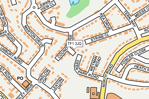 TF1 3JQ map - OS OpenMap – Local (Ordnance Survey)