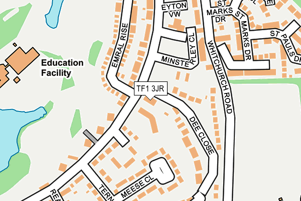 TF1 3JR map - OS OpenMap – Local (Ordnance Survey)