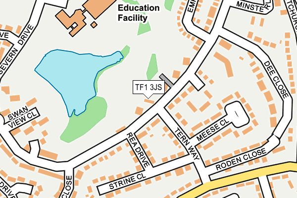 TF1 3JS map - OS OpenMap – Local (Ordnance Survey)