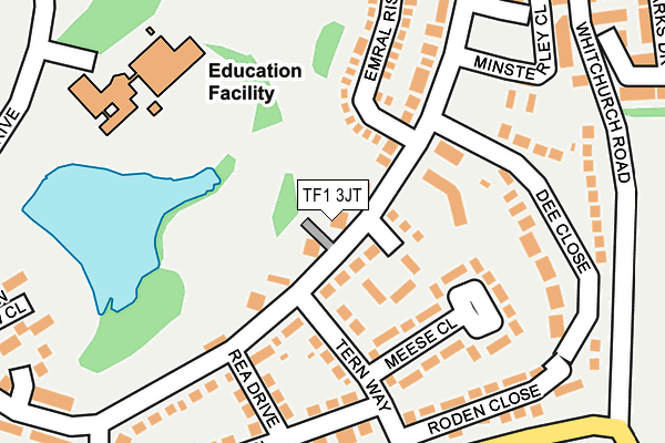 TF1 3JT map - OS OpenMap – Local (Ordnance Survey)