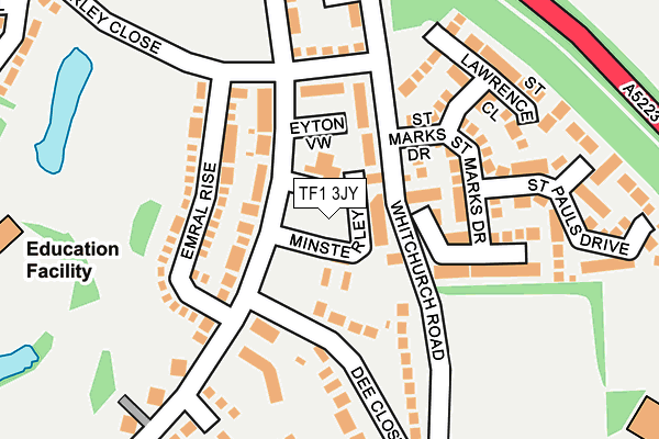 TF1 3JY map - OS OpenMap – Local (Ordnance Survey)