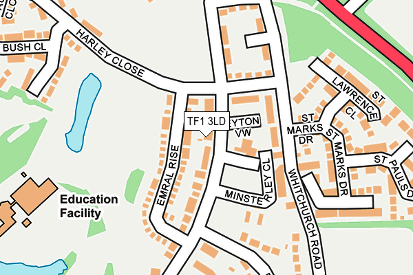 TF1 3LD map - OS OpenMap – Local (Ordnance Survey)