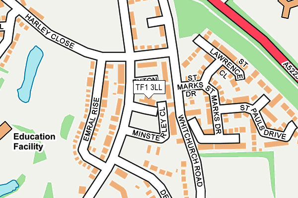 TF1 3LL map - OS OpenMap – Local (Ordnance Survey)