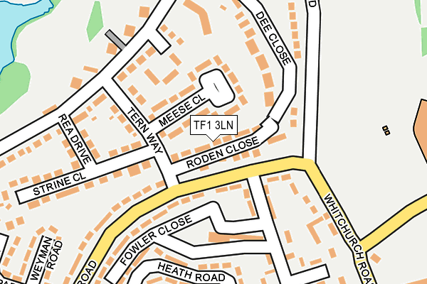 TF1 3LN map - OS OpenMap – Local (Ordnance Survey)
