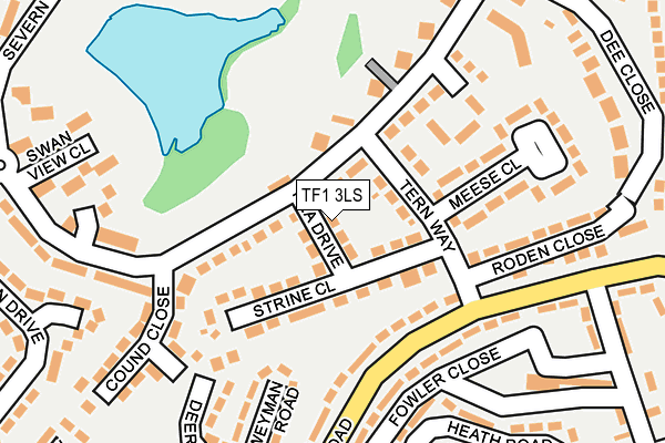 TF1 3LS map - OS OpenMap – Local (Ordnance Survey)