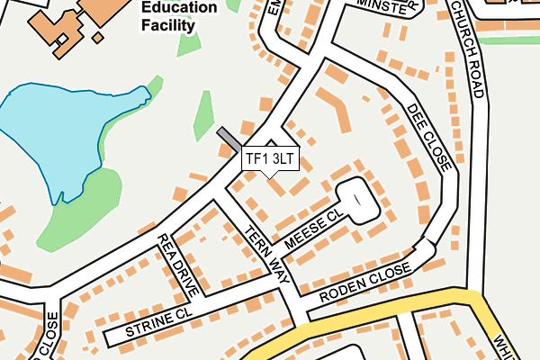 TF1 3LT map - OS OpenMap – Local (Ordnance Survey)
