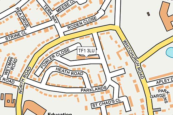 TF1 3LU map - OS OpenMap – Local (Ordnance Survey)