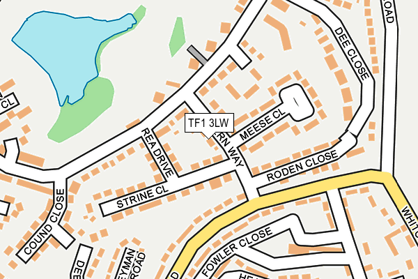 TF1 3LW map - OS OpenMap – Local (Ordnance Survey)