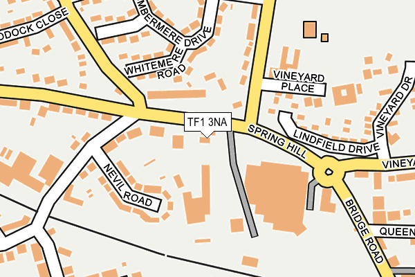 TF1 3NA map - OS OpenMap – Local (Ordnance Survey)