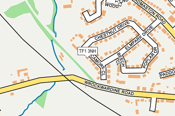 TF1 3NH map - OS OpenMap – Local (Ordnance Survey)