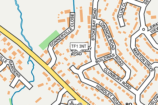 TF1 3NT map - OS OpenMap – Local (Ordnance Survey)