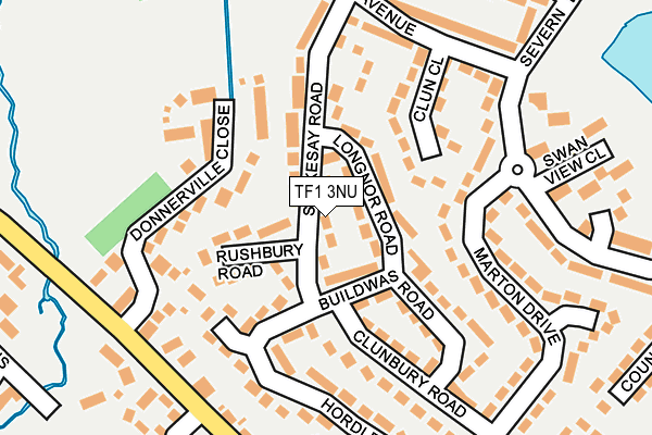 TF1 3NU map - OS OpenMap – Local (Ordnance Survey)