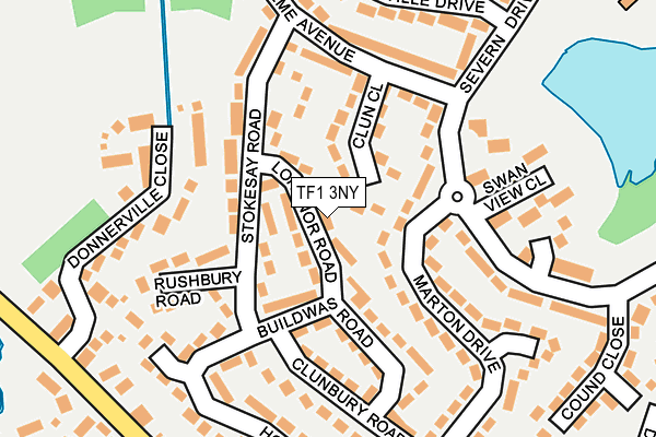 TF1 3NY map - OS OpenMap – Local (Ordnance Survey)