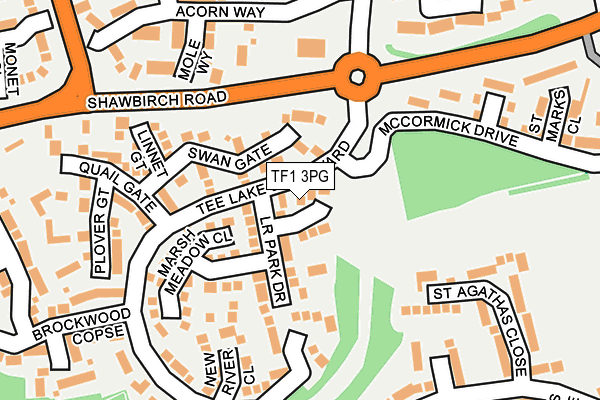 TF1 3PG map - OS OpenMap – Local (Ordnance Survey)