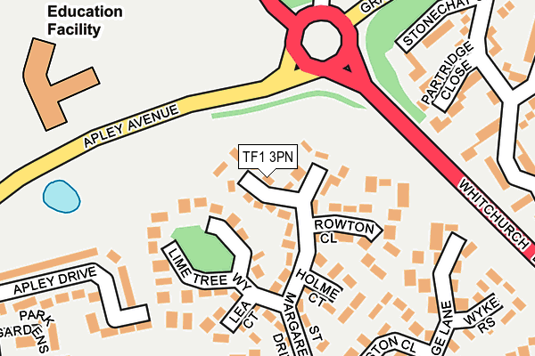 TF1 3PN map - OS OpenMap – Local (Ordnance Survey)