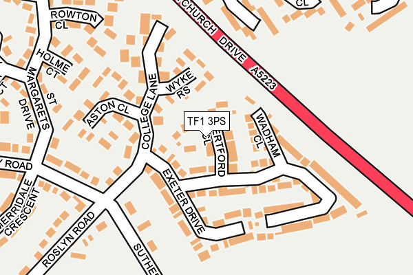 TF1 3PS map - OS OpenMap – Local (Ordnance Survey)