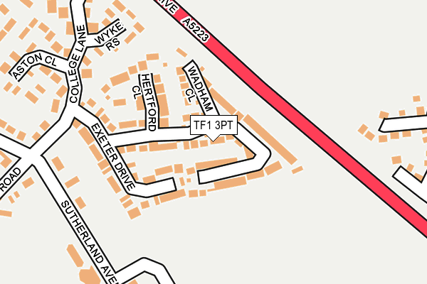 TF1 3PT map - OS OpenMap – Local (Ordnance Survey)