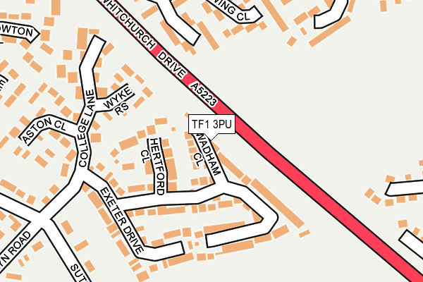 TF1 3PU map - OS OpenMap – Local (Ordnance Survey)