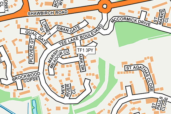 TF1 3PY map - OS OpenMap – Local (Ordnance Survey)