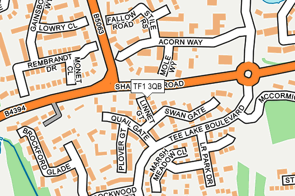 TF1 3QB map - OS OpenMap – Local (Ordnance Survey)
