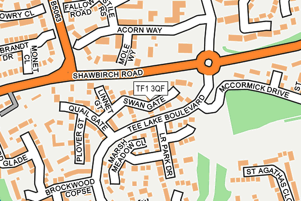 TF1 3QF map - OS OpenMap – Local (Ordnance Survey)
