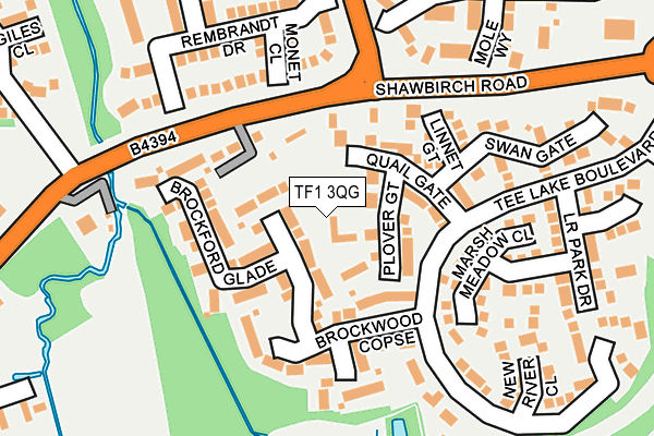 TF1 3QG map - OS OpenMap – Local (Ordnance Survey)