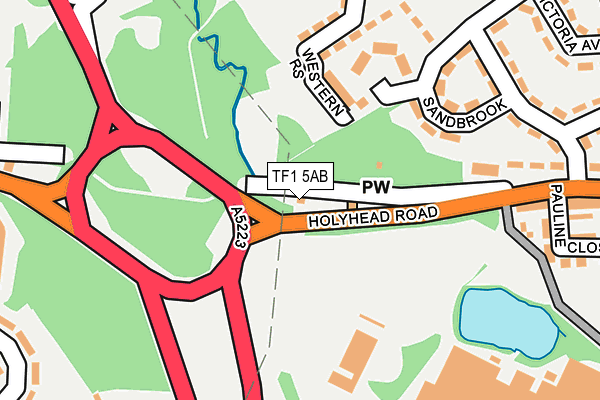 TF1 5AB map - OS OpenMap – Local (Ordnance Survey)