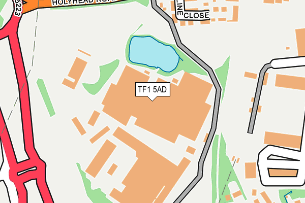 TF1 5AD map - OS OpenMap – Local (Ordnance Survey)