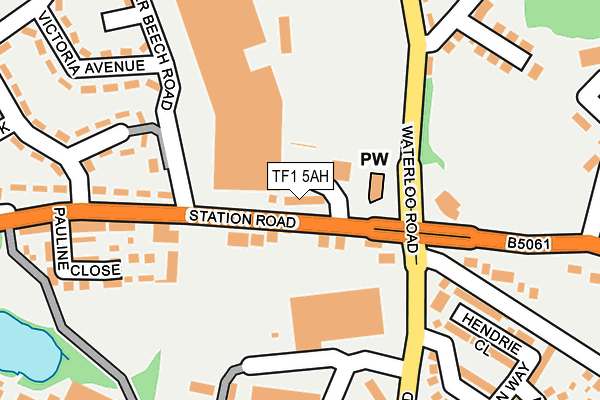 TF1 5AH map - OS OpenMap – Local (Ordnance Survey)