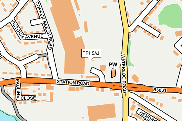 TF1 5AJ map - OS OpenMap – Local (Ordnance Survey)