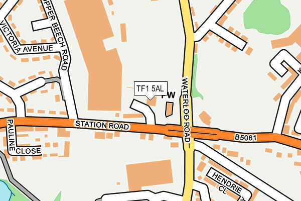 TF1 5AL map - OS OpenMap – Local (Ordnance Survey)