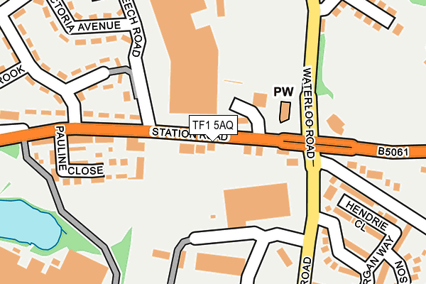 TF1 5AQ map - OS OpenMap – Local (Ordnance Survey)